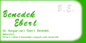 benedek eberl business card